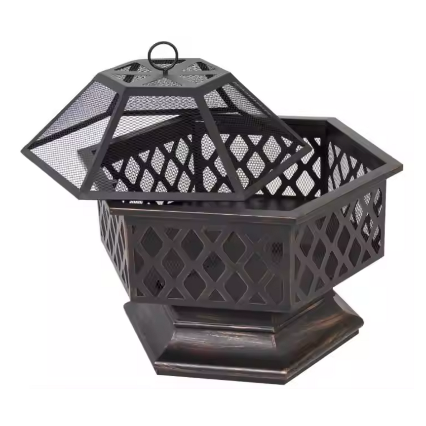 ForgeHex Decorative Steel Fire Bowl