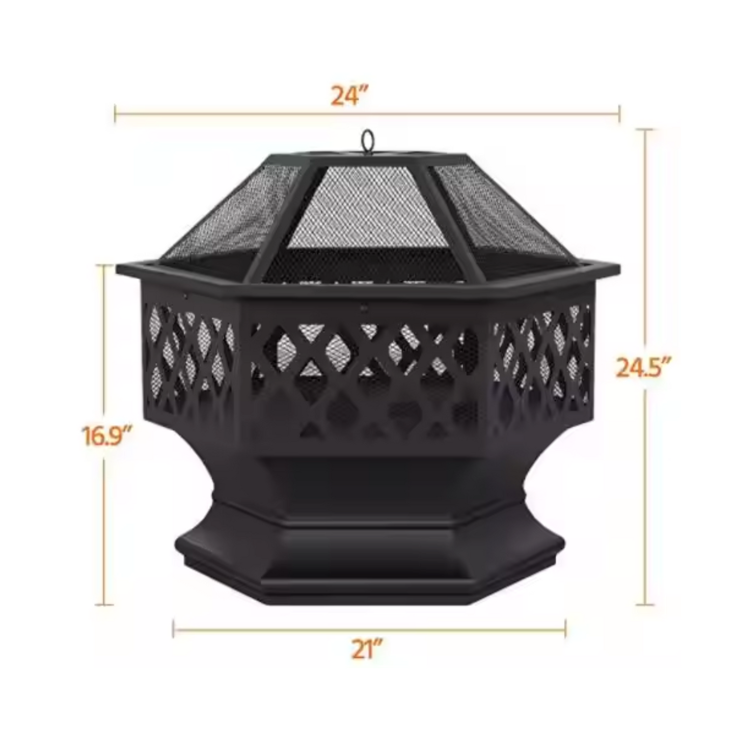 ForgeHex Decorative Steel Fire Bowl