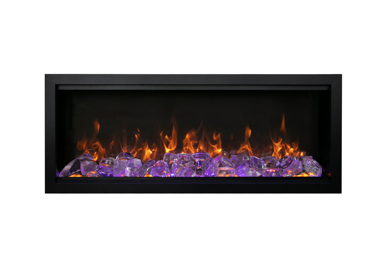 Symmetry Bespoke - Indoor / Outdoor Electric Built In Fireplace featuring, WiFi Compatibilty & Bluetooth Connectivity, MultiFunction Remote, and a Selection of Media Options