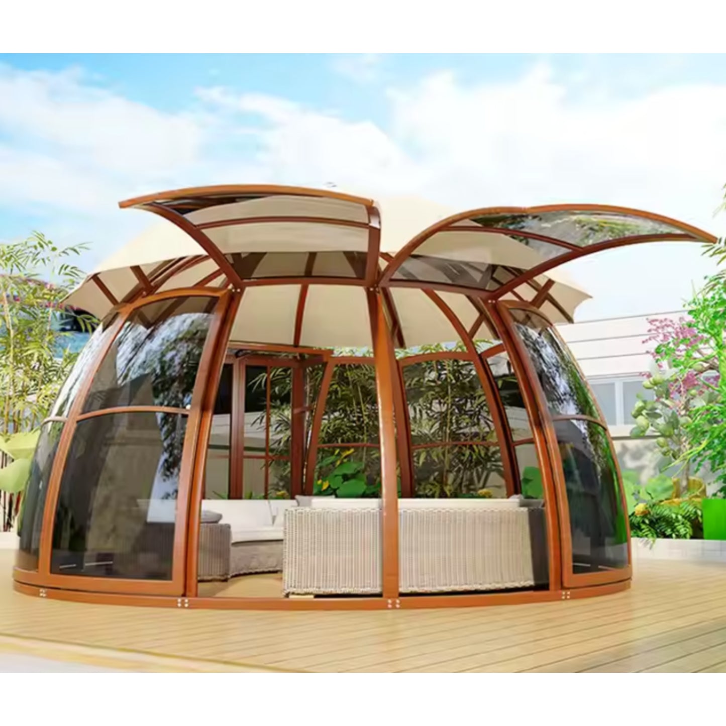 AquaDome All-Season Glass Pod Gazebo
