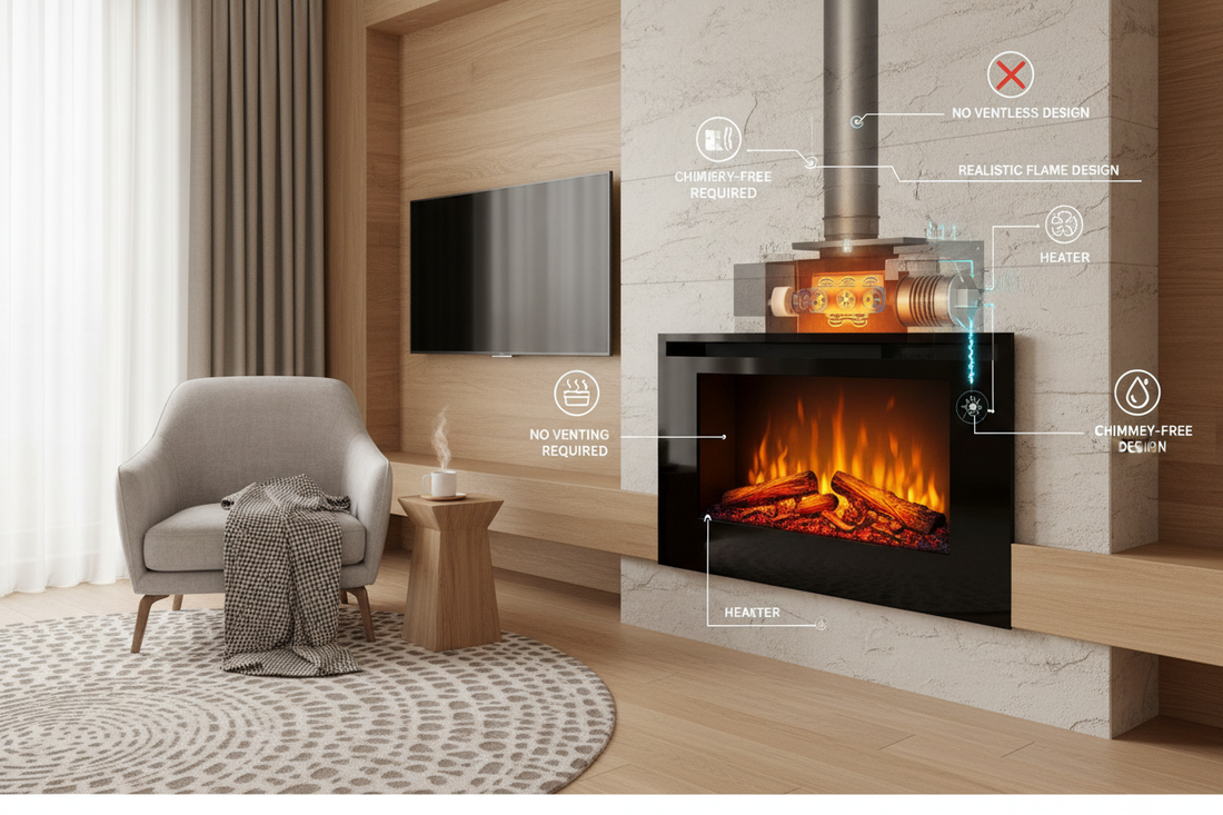 Fireplace Without Electric Fireplace Insert Without Venting: Safety & Setup Guide ...