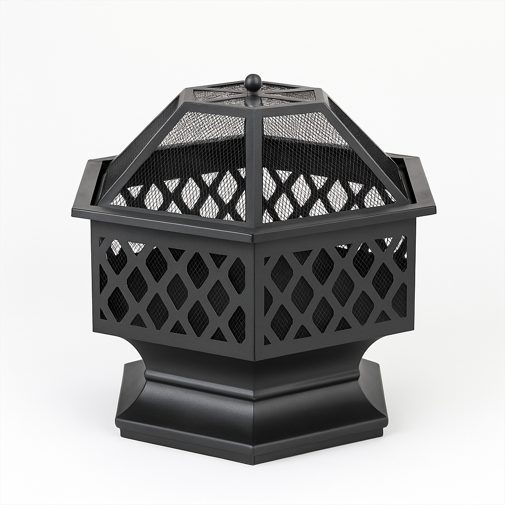 ForgeHex Decorative Steel Fire Bowl