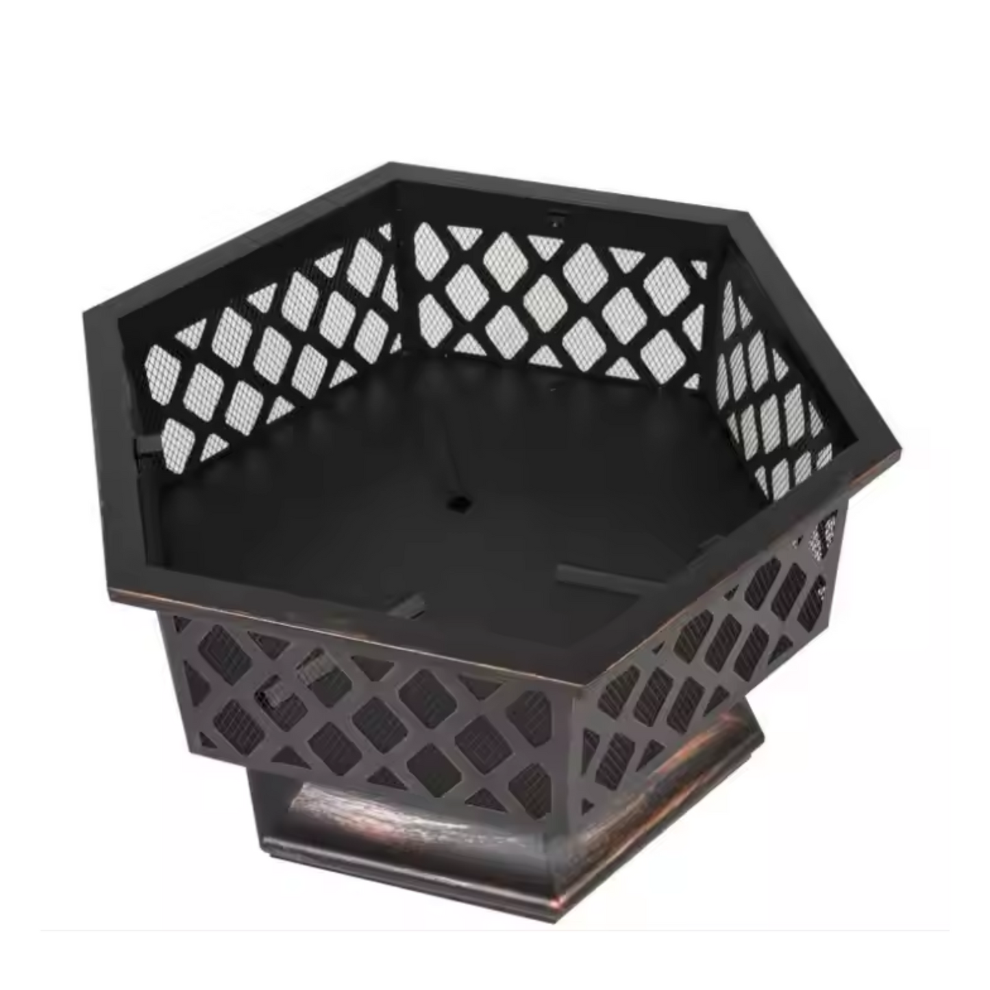 ForgeHex Decorative Steel Fire Bowl