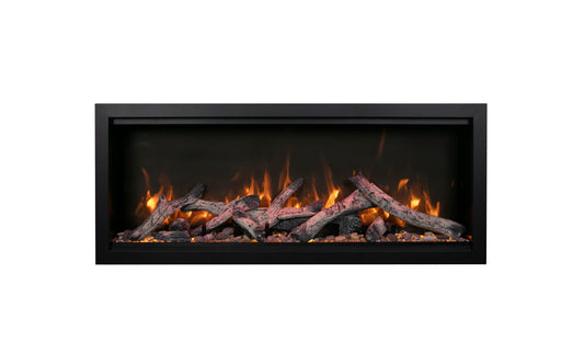 Symmetry Bespoke - Indoor / Outdoor Electric Built In Fireplace featuring, WiFi Compatibilty & Bluetooth Connectivity, MultiFunction Remote, and a Selection of Media Options