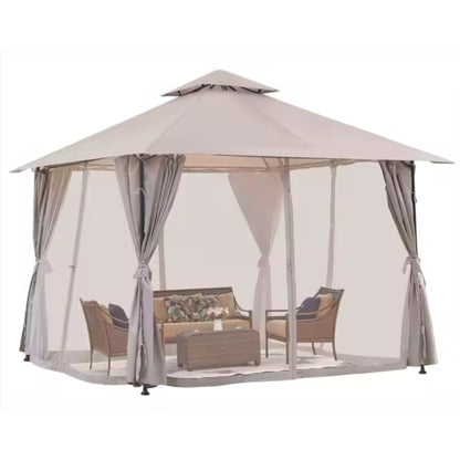 SunHaven Mesh-Curtain Garden Pavilion