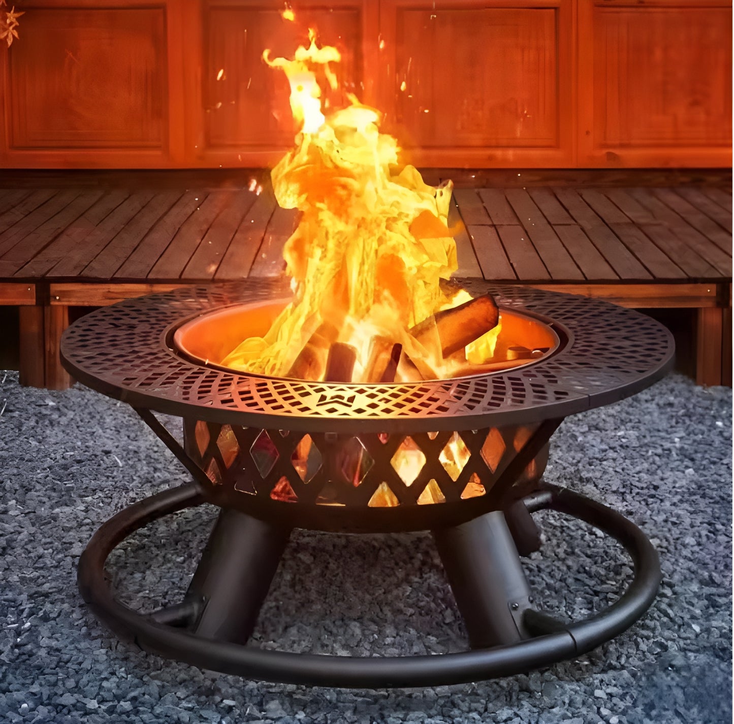 IronHaven Outdoor Grilling Fire Table